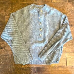 Latte 100% Cashmere Henley NWOT